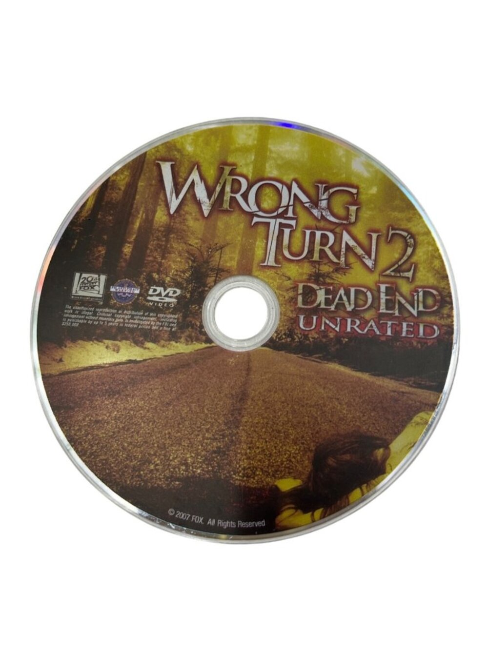 Wrong Turn 2: Dead End Unrated DVD 2007 Horror Film Disc Only Fox Home Entertain
